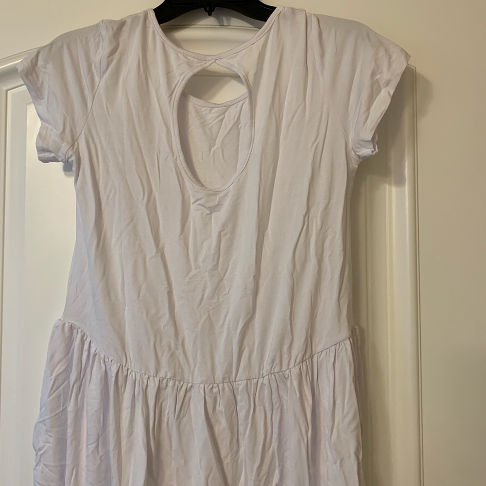 Short sleeve ruffle hem top